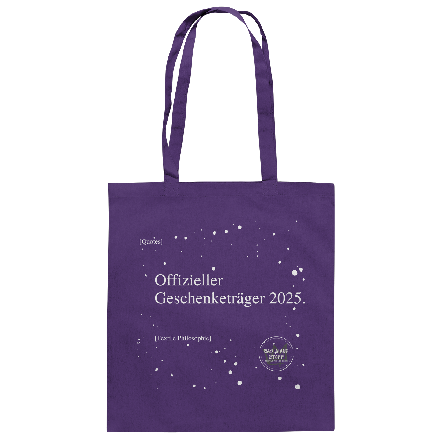 Jutebeutel „Offizieller Geschenketräger 2025“