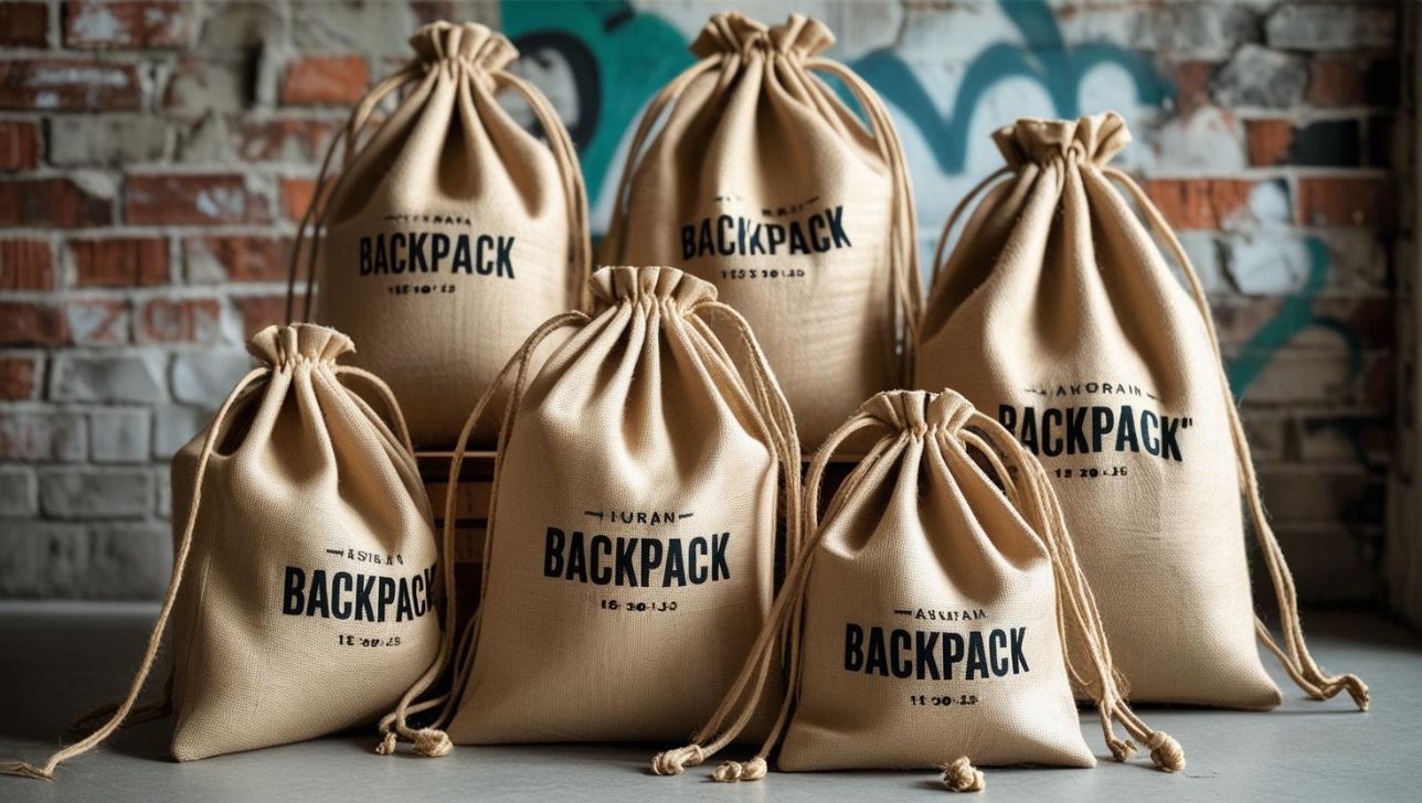 Titelbild der Gym Bag Kollektion von sag’s auf Stoff. Zu sehen sind mehrere Gym Bags vor einer Wand drapiert 