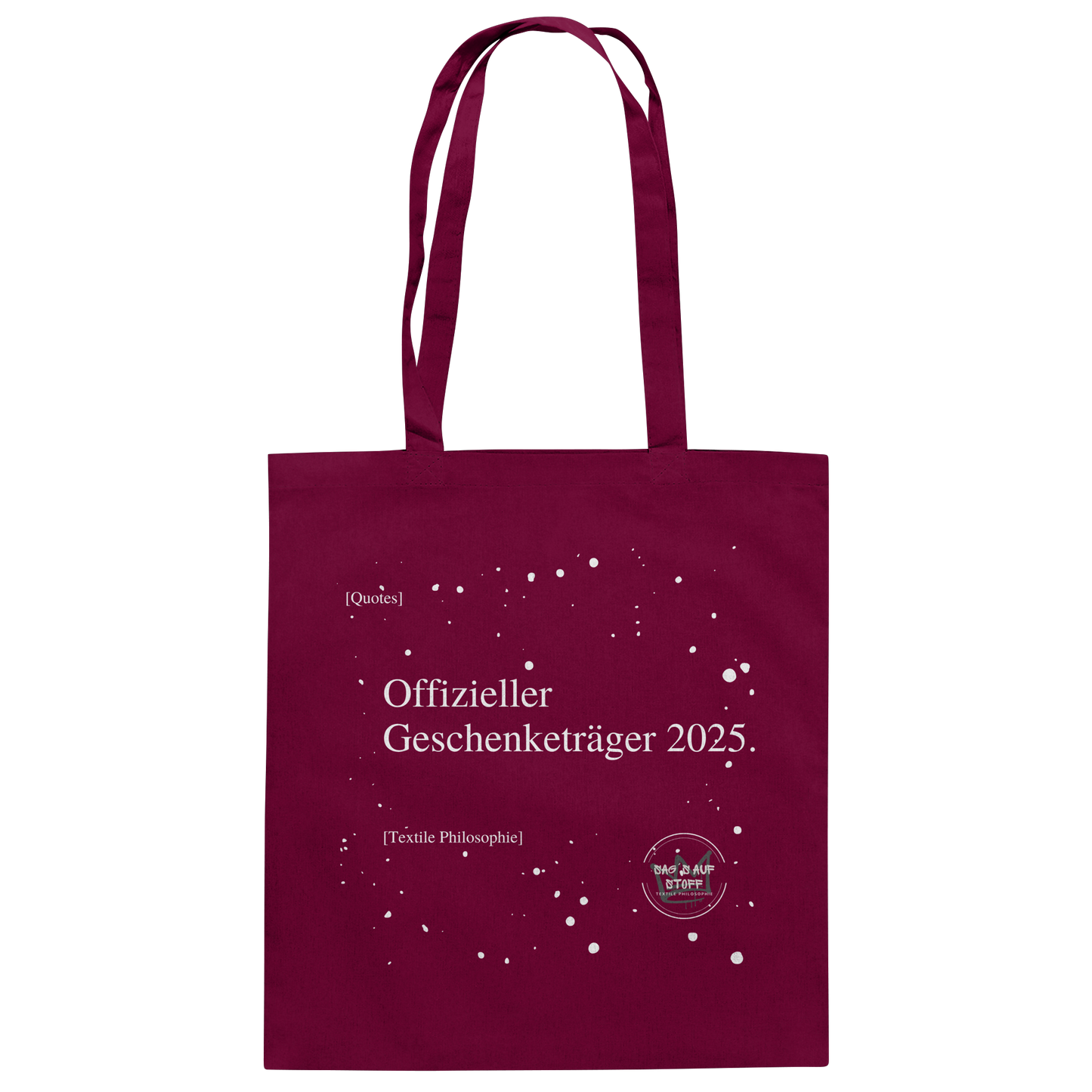 Jutebeutel „Offizieller Geschenketräger 2025“