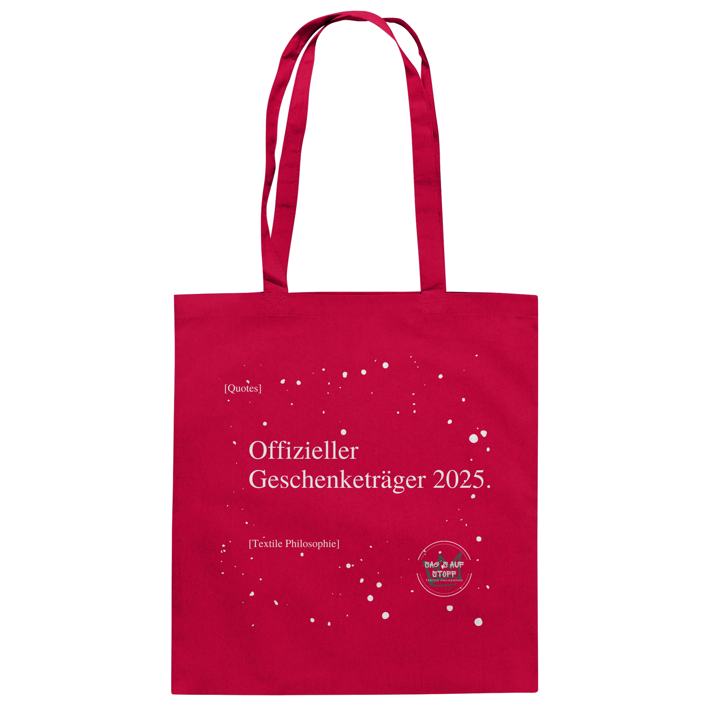 Jutebeutel „Offizieller Geschenketräger 2025“