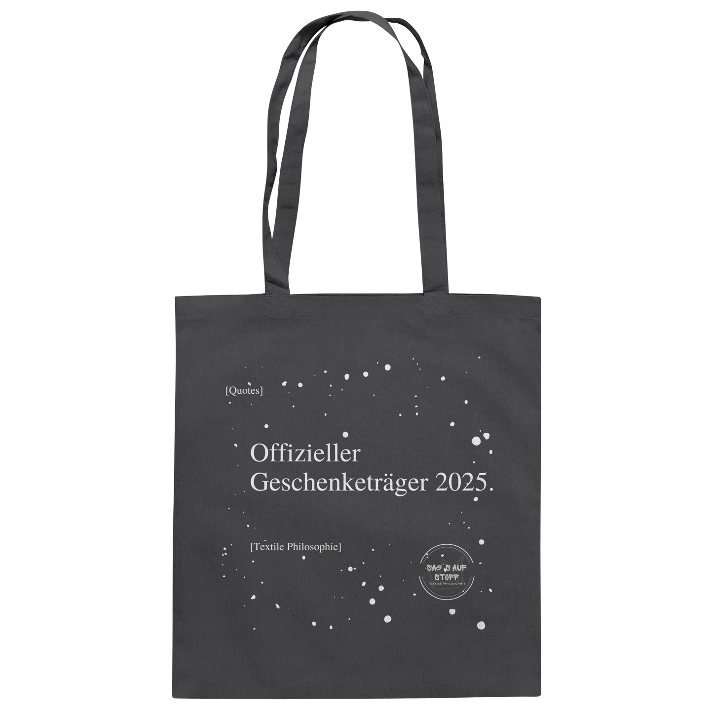 Jutebeutel „Offizieller Geschenketräger 2025“