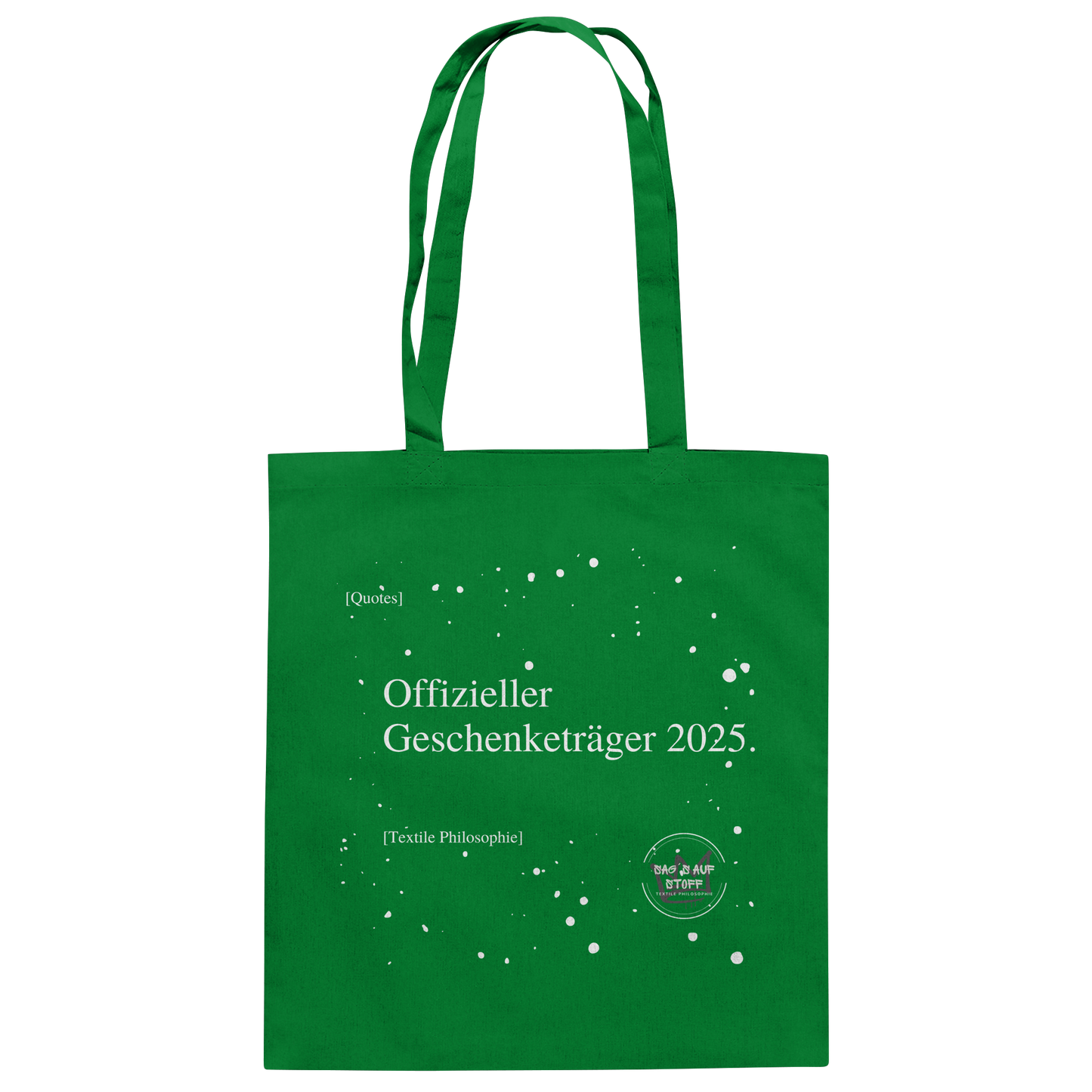 Jutebeutel „Offizieller Geschenketräger 2025“